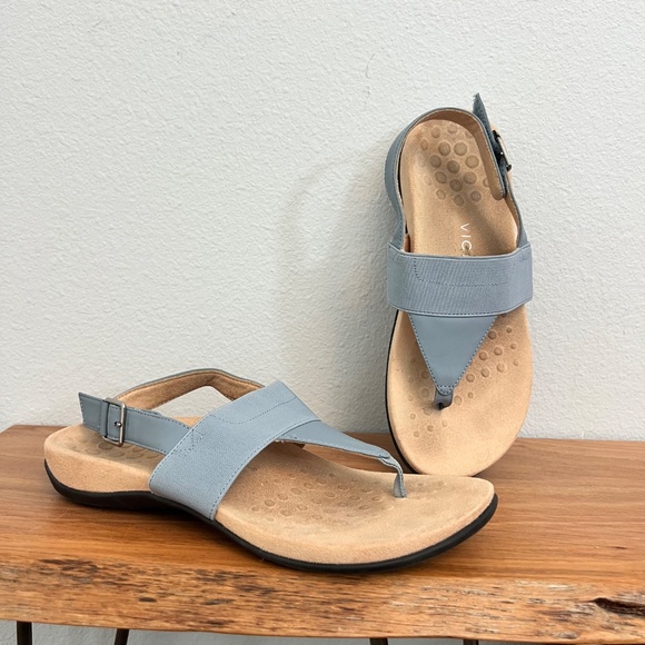 Vionic Danita Faux Leather Thong Slingback Sandals Orthopedic Arch Support 9 - Picture 2 of 6